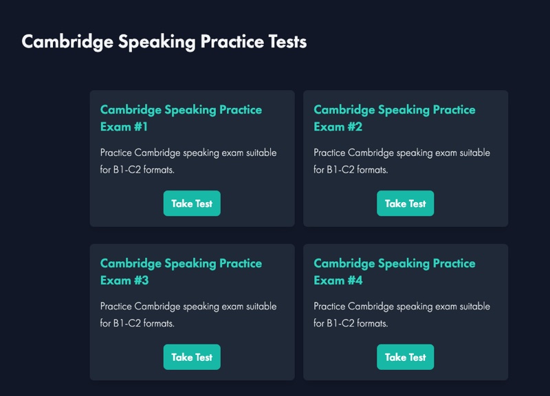 cambridge speaking practice tests